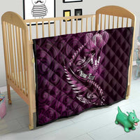 Personalised All Pink New Zealand Darts Quilt Aoteroa Fern Maori Galaxy Style LT14 - Polynesian Pride