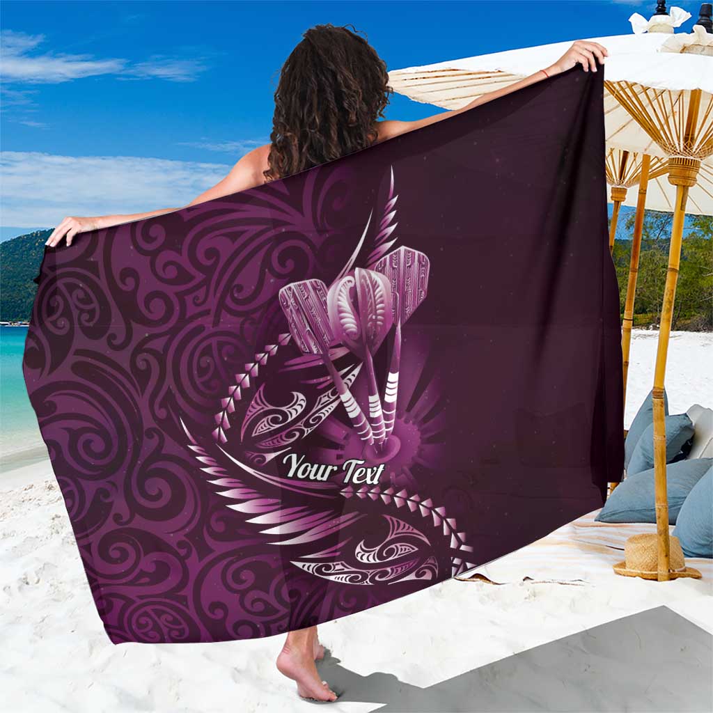 Personalised All Pink New Zealand Darts Sarong Aoteroa Fern Maori Galaxy Style LT14 One Size 44 x 66 inches Pink - Polynesian Pride