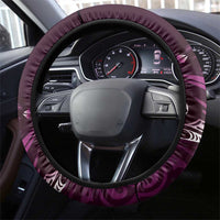 All Pink New Zealand Darts Steering Wheel Cover Aoteroa Fern Maori Galaxy Style LT14 - Polynesian Pride