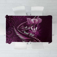 Personalised All Pink New Zealand Darts Tablecloth Aoteroa Fern Maori Galaxy Style LT14 Pink - Polynesian Pride