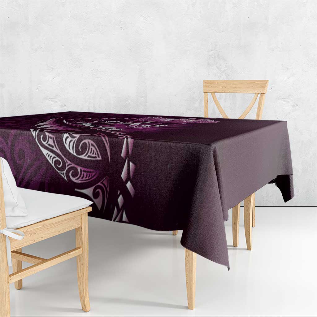 Personalised All Pink New Zealand Darts Tablecloth Aoteroa Fern Maori Galaxy Style LT14 - Polynesian Pride