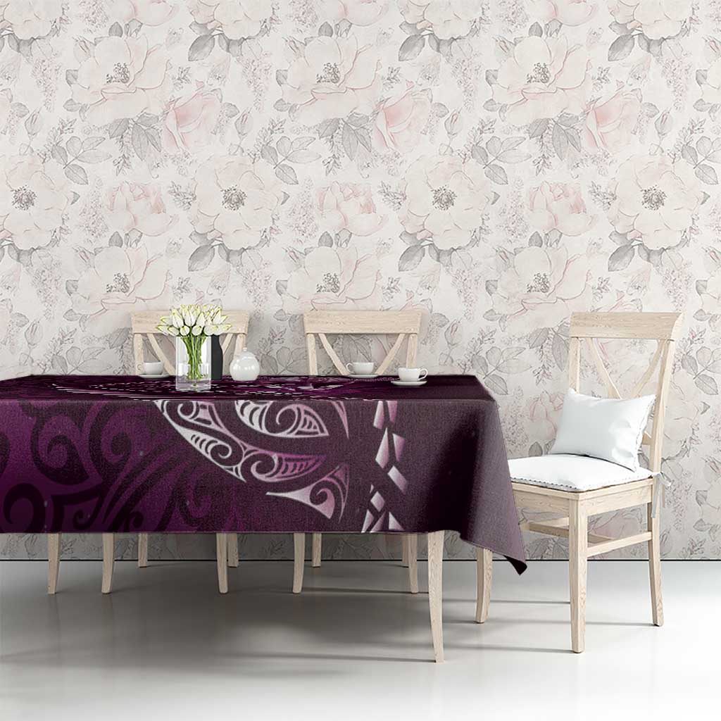 Personalised All Pink New Zealand Darts Tablecloth Aoteroa Fern Maori Galaxy Style LT14 - Polynesian Pride