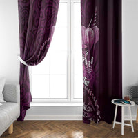 Personalised All Pink New Zealand Darts Window Curtain Aoteroa Fern Maori Galaxy Style LT14 - Polynesian Pride