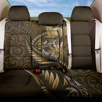 Personalised All Gold New Zealand Darts Back Car Seat Cover Aoteroa Fern Maori Galaxy Style LT14 One Size Gold - Polynesian Pride