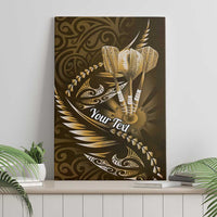 Personalised All Gold New Zealand Darts Canvas Wall Art Aoteroa Fern Maori Galaxy Style LT14 - Polynesian Pride