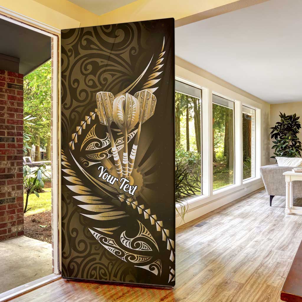 Personalised All Gold New Zealand Darts Door Cover Aoteroa Fern Maori Galaxy Style - Polynesian Pride
