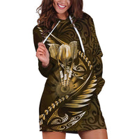 Personalised All Gold New Zealand Darts Hoodie Dress Aoteroa Fern Maori Galaxy Style LT14 Gold - Polynesian Pride