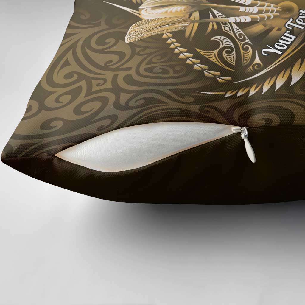 Personalised All Gold New Zealand Darts Pillow Cover Aoteroa Fern Maori Galaxy Style - Polynesian Pride