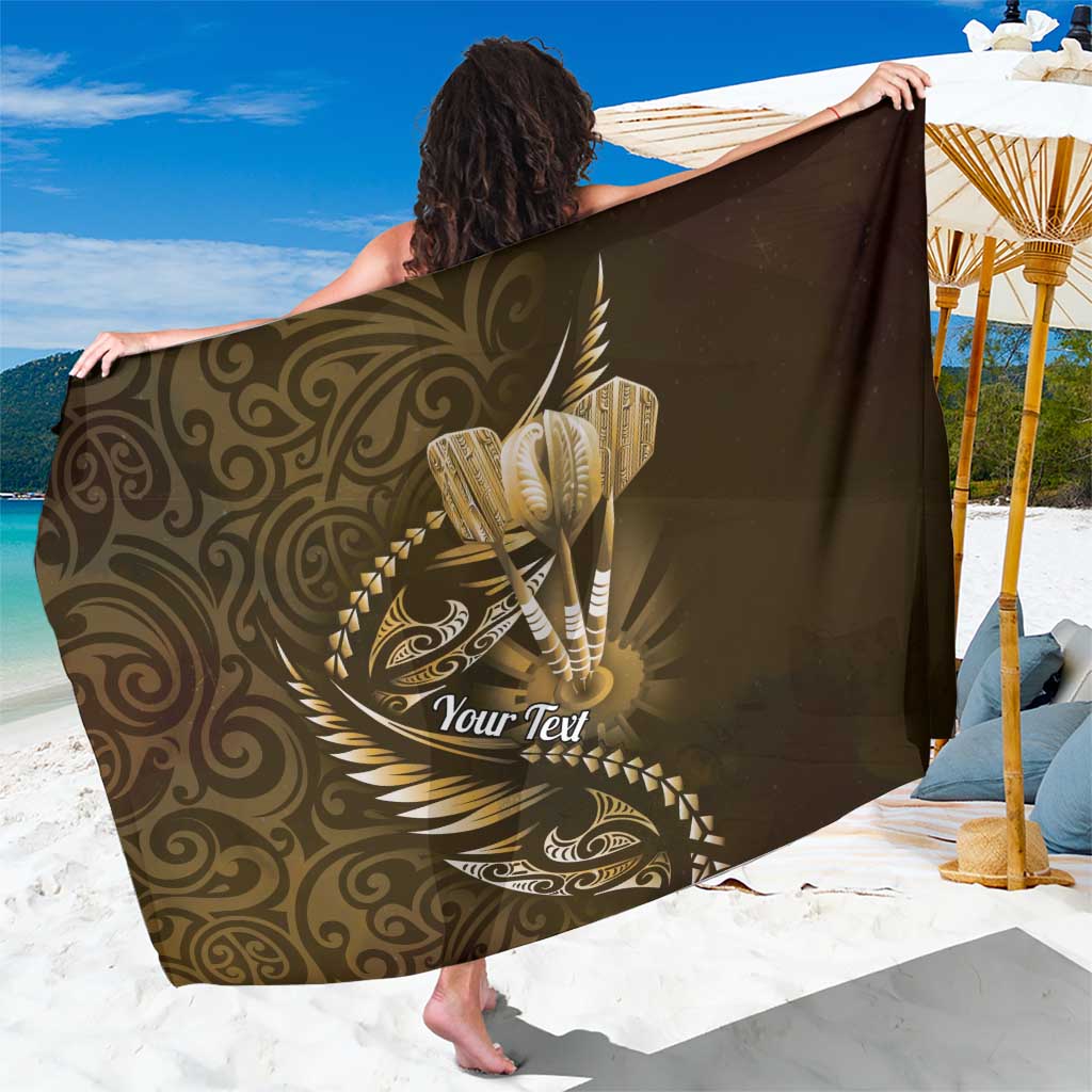 Personalised All Gold New Zealand Darts Sarong Aoteroa Fern Maori Galaxy Style LT14 One Size 44 x 66 inches Gold - Polynesian Pride