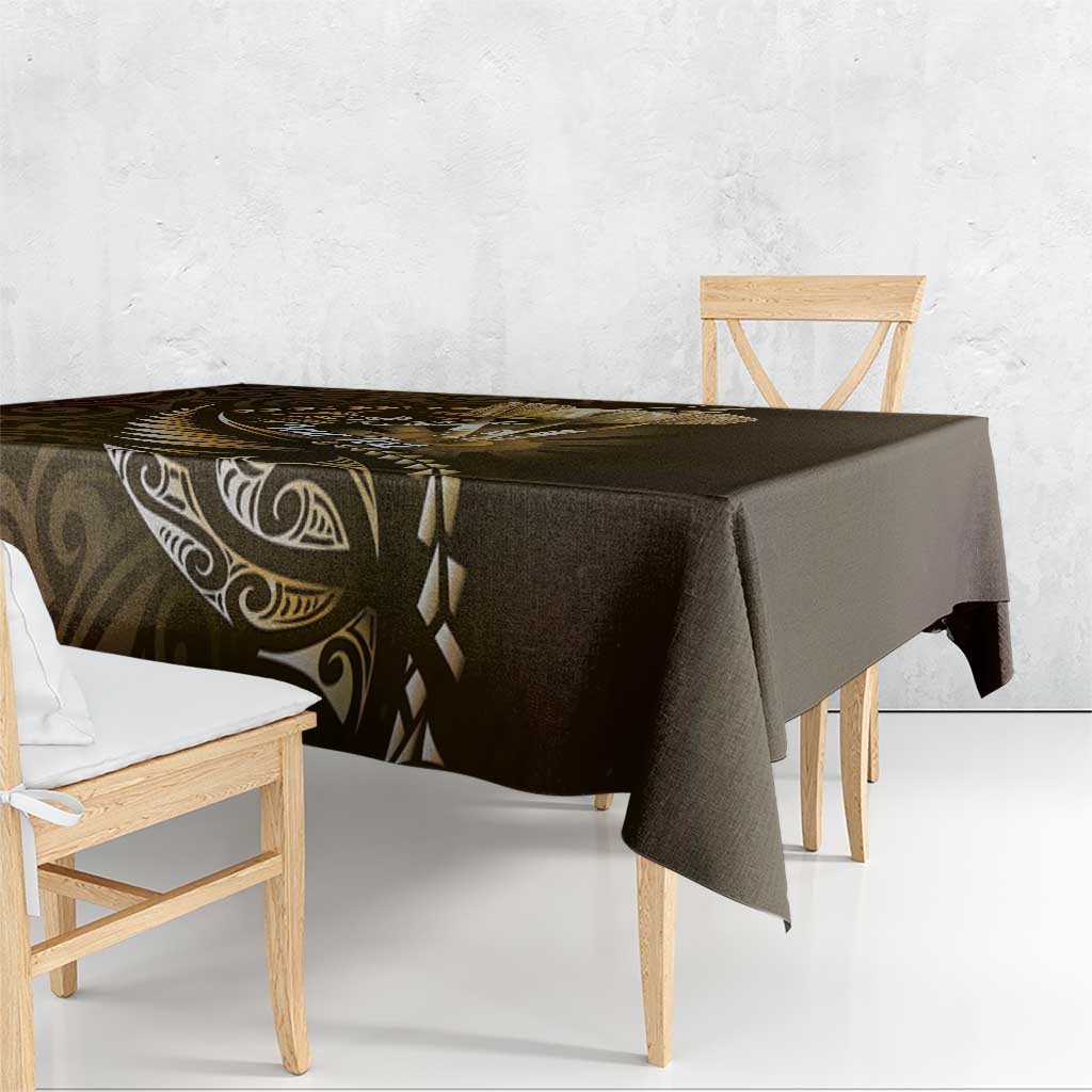 Personalised All Gold New Zealand Darts Tablecloth Aoteroa Fern Maori Galaxy Style LT14 - Polynesian Pride
