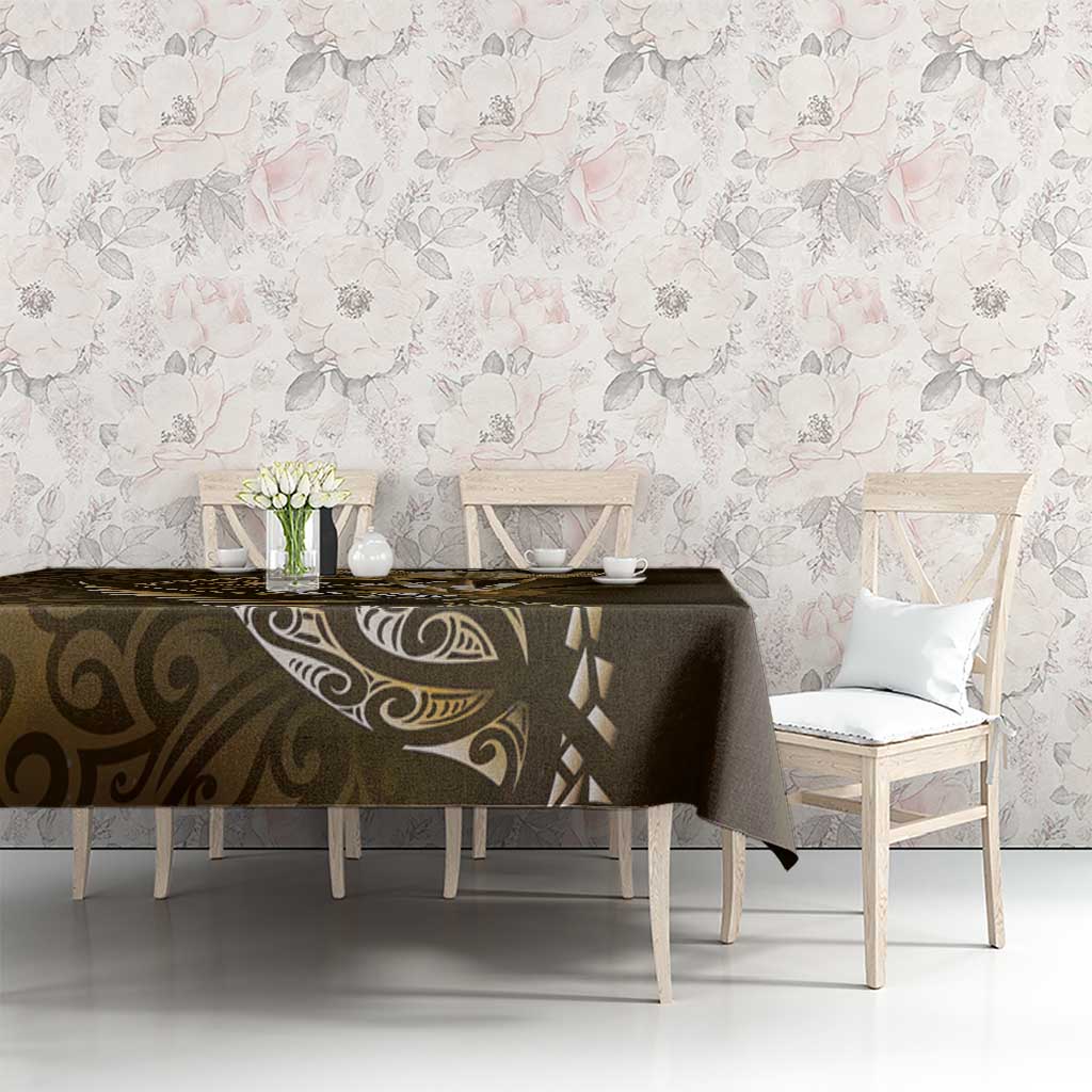 Personalised All Gold New Zealand Darts Tablecloth Aoteroa Fern Maori Galaxy Style LT14 - Polynesian Pride