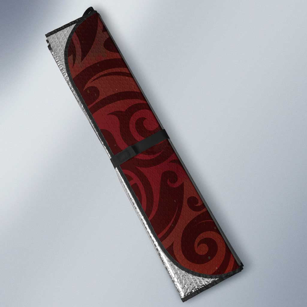 Personalised All Red New Zealand Darts Auto Sun Shade Aoteroa Fern Maori Galaxy Style - Polynesian Pride
