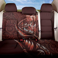 Personalised All Red New Zealand Darts Back Car Seat Cover Aoteroa Fern Maori Galaxy Style LT14 One Size Red - Polynesian Pride