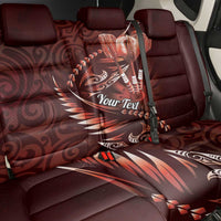 Personalised All Red New Zealand Darts Back Car Seat Cover Aoteroa Fern Maori Galaxy Style LT14 - Polynesian Pride