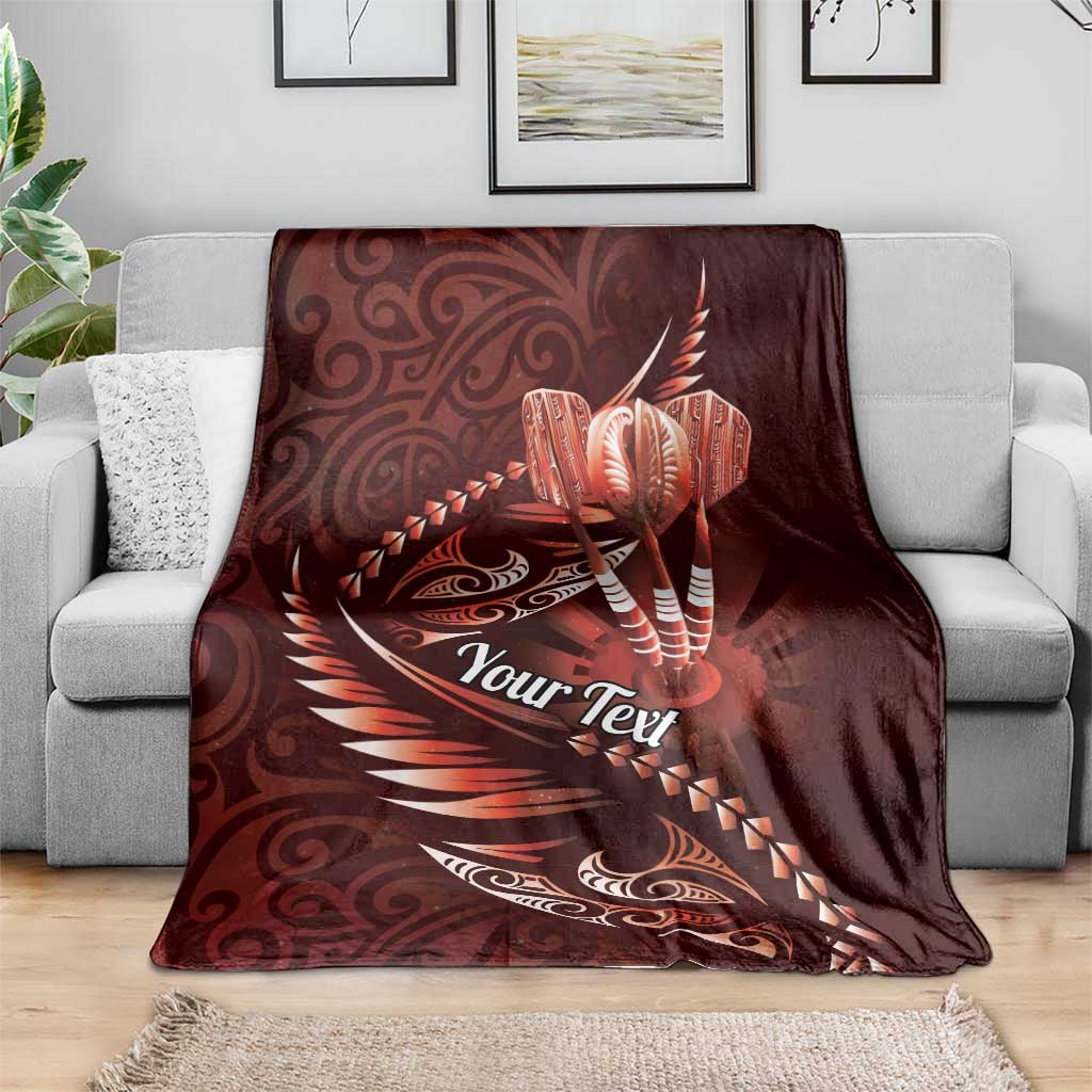 Personalised All Red New Zealand Darts Blanket Aoteroa Fern Maori Galaxy Style LT14 - Polynesian Pride