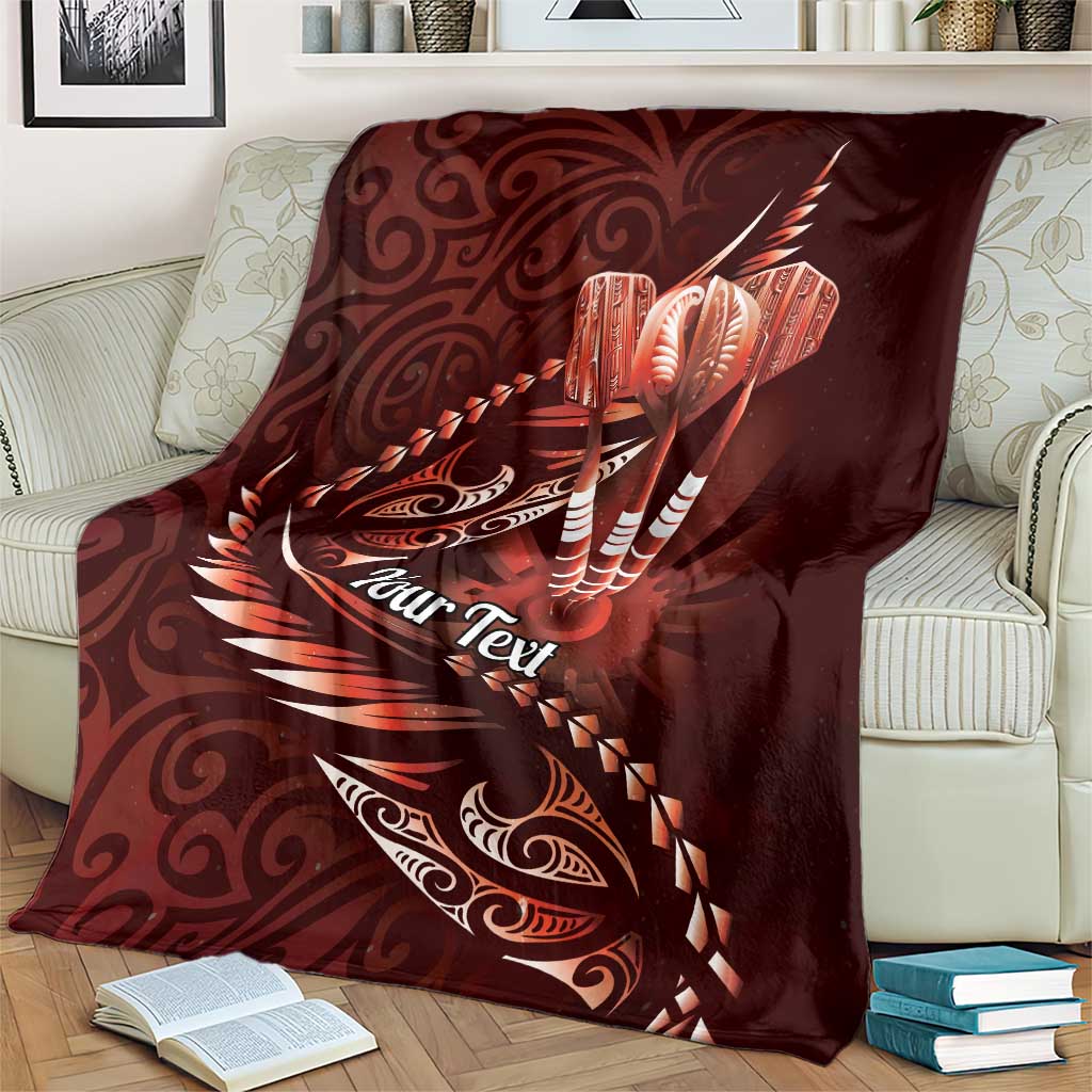 Personalised All Red New Zealand Darts Blanket Aoteroa Fern Maori Galaxy Style LT14 - Polynesian Pride