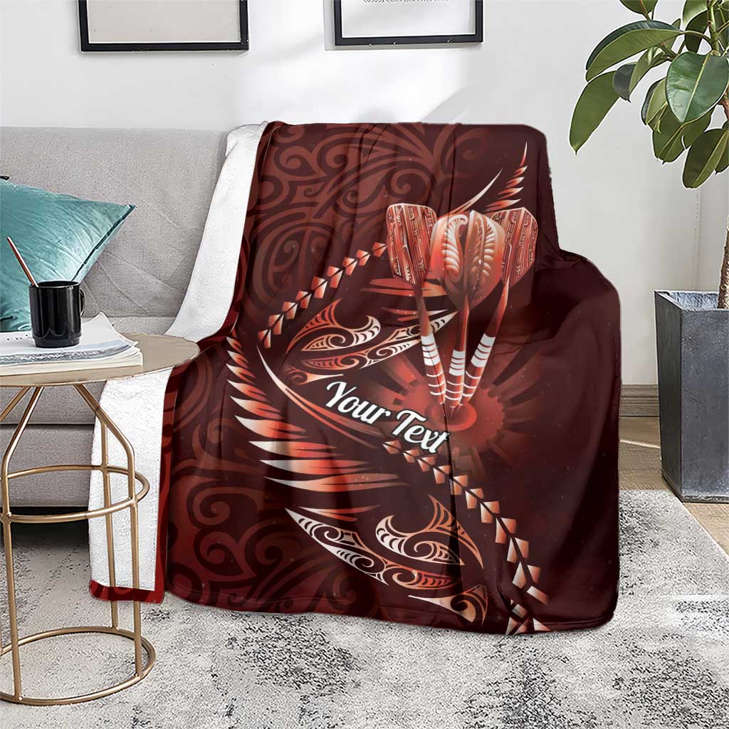 Personalised All Red New Zealand Darts Blanket Aoteroa Fern Maori Galaxy Style LT14 - Polynesian Pride