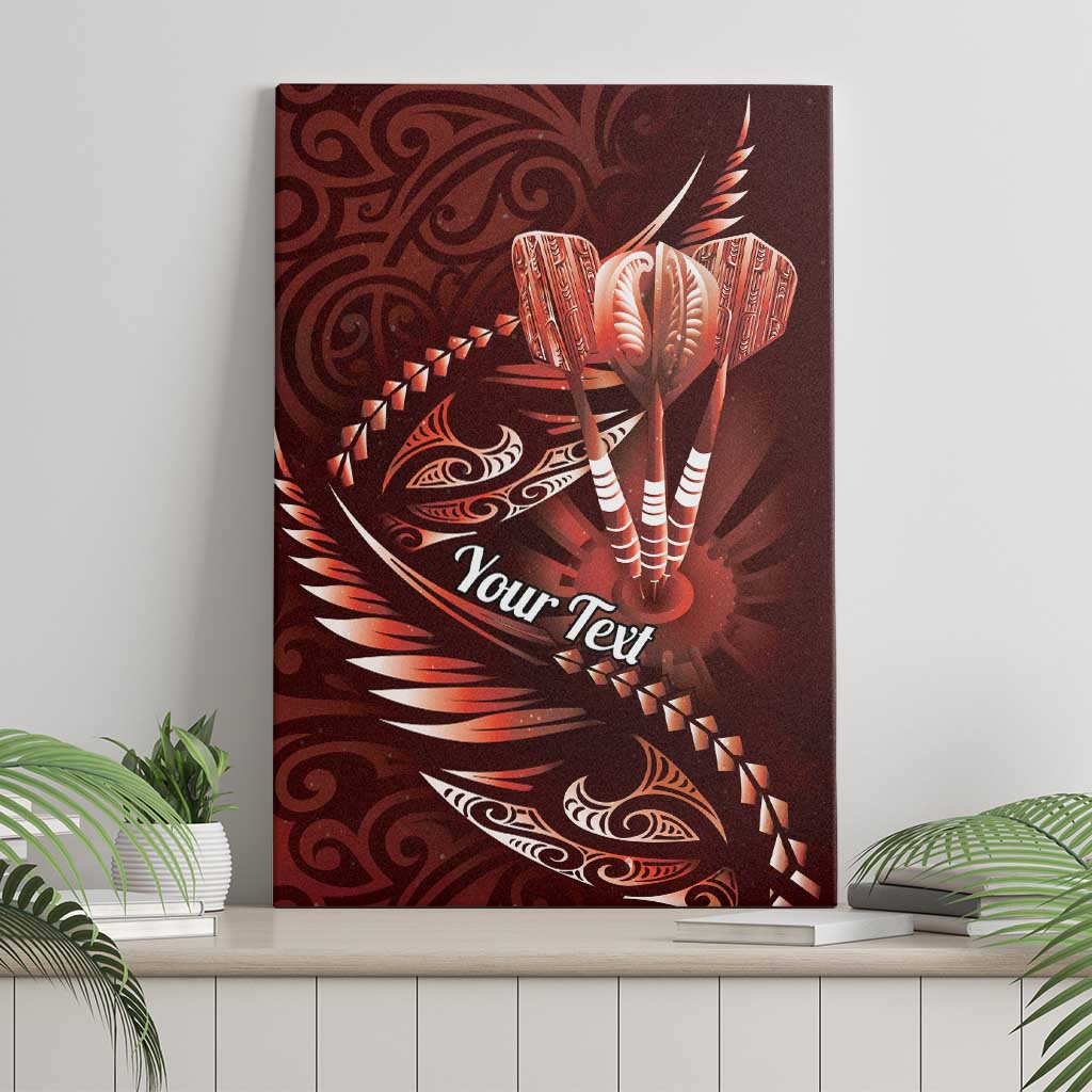 Personalised All Red New Zealand Darts Canvas Wall Art Aoteroa Fern Maori Galaxy Style LT14 - Polynesian Pride