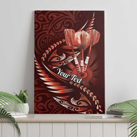 Personalised All Red New Zealand Darts Canvas Wall Art Aoteroa Fern Maori Galaxy Style LT14 - Polynesian Pride