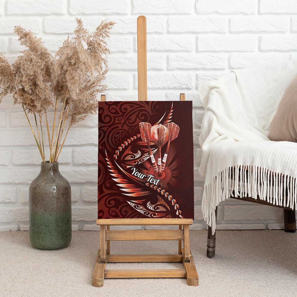 Personalised All Red New Zealand Darts Canvas Wall Art Aoteroa Fern Maori Galaxy Style LT14 - Polynesian Pride