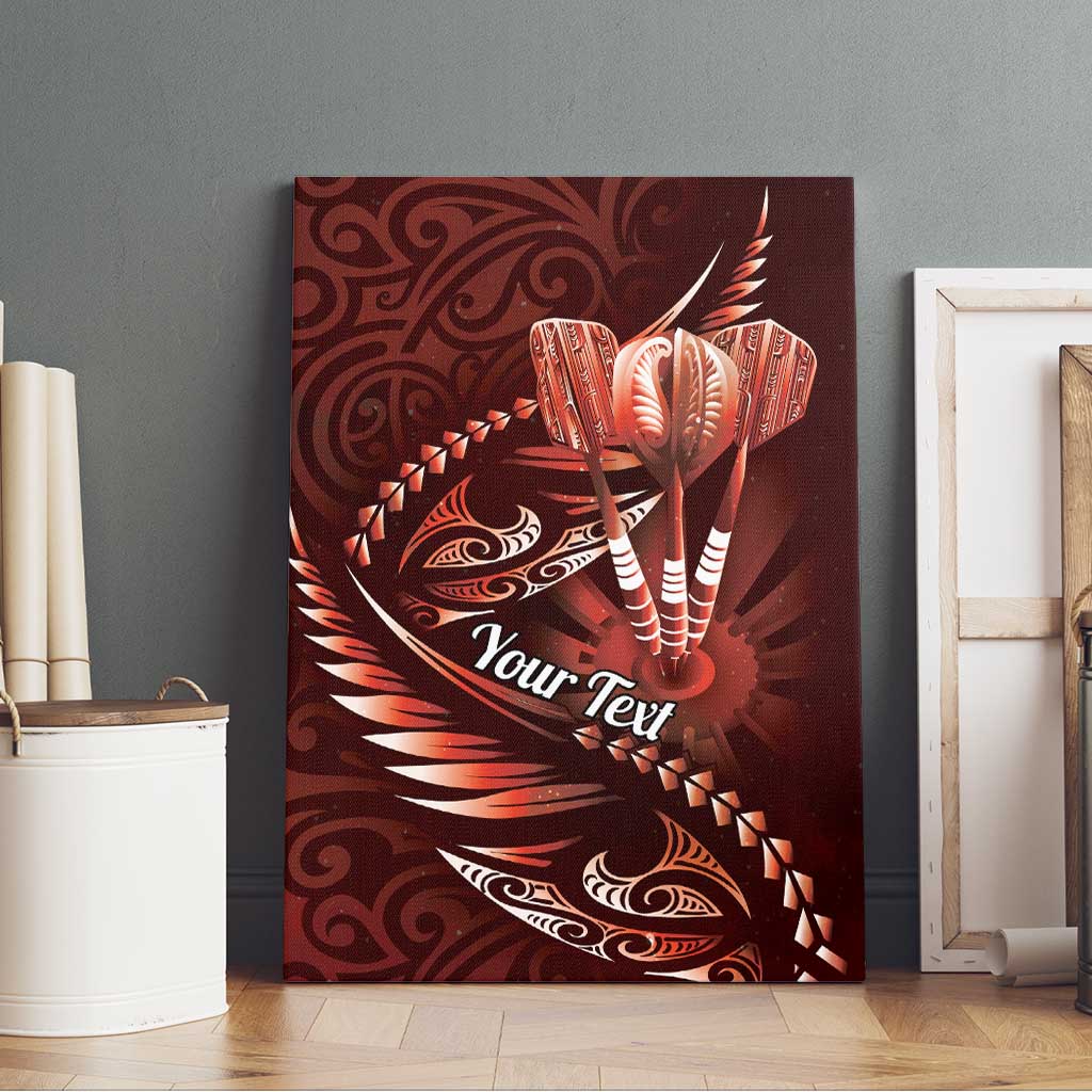 Personalised All Red New Zealand Darts Canvas Wall Art Aoteroa Fern Maori Galaxy Style LT14 - Polynesian Pride