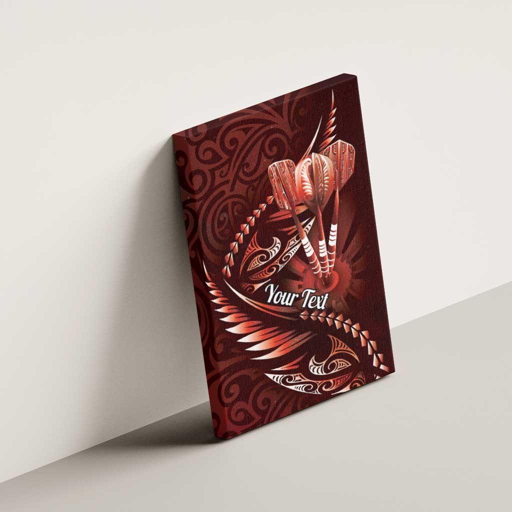 Personalised All Red New Zealand Darts Canvas Wall Art Aoteroa Fern Maori Galaxy Style LT14 - Polynesian Pride