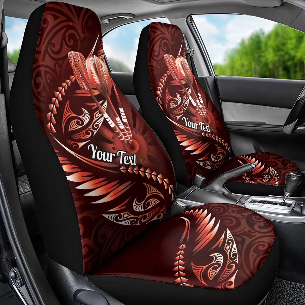 Personalised All Red New Zealand Darts Car Seat Cover Aoteroa Fern Maori Galaxy Style LT14 - Polynesian Pride