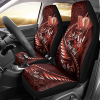 Personalised All Red New Zealand Darts Car Seat Cover Aoteroa Fern Maori Galaxy Style LT14 - Polynesian Pride