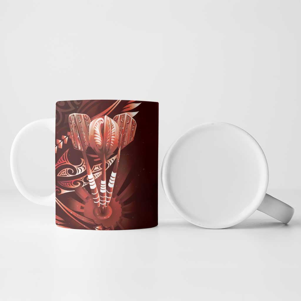All Red New Zealand Darts Ceramic Mug Aoteroa Fern Maori Galaxy Style - Polynesian Pride