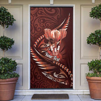 Personalised All Red New Zealand Darts Door Cover Aoteroa Fern Maori Galaxy Style - Polynesian Pride