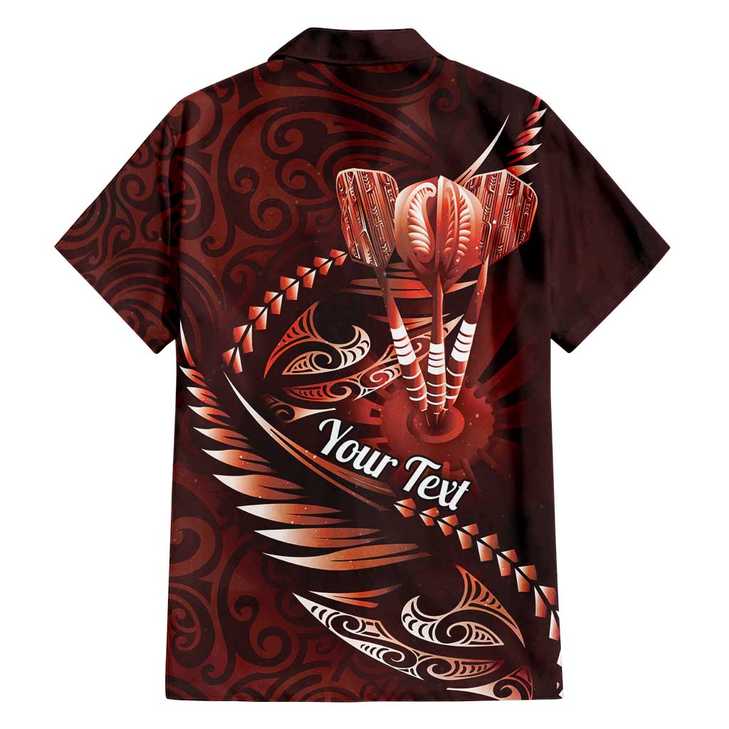 Personalised All Red New Zealand Darts Family Matching Puletasi and Hawaiian Shirt Aoteroa Fern Maori Galaxy Style LT14 - Polynesian Pride