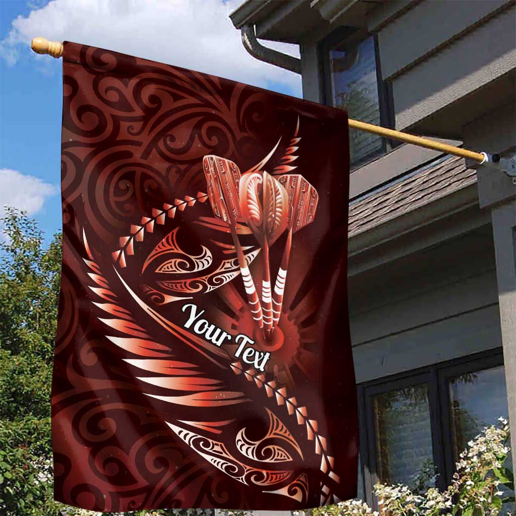 Personalised All Red New Zealand Darts Garden Flag Aoteroa Fern Maori Galaxy Style LT14 - Polynesian Pride