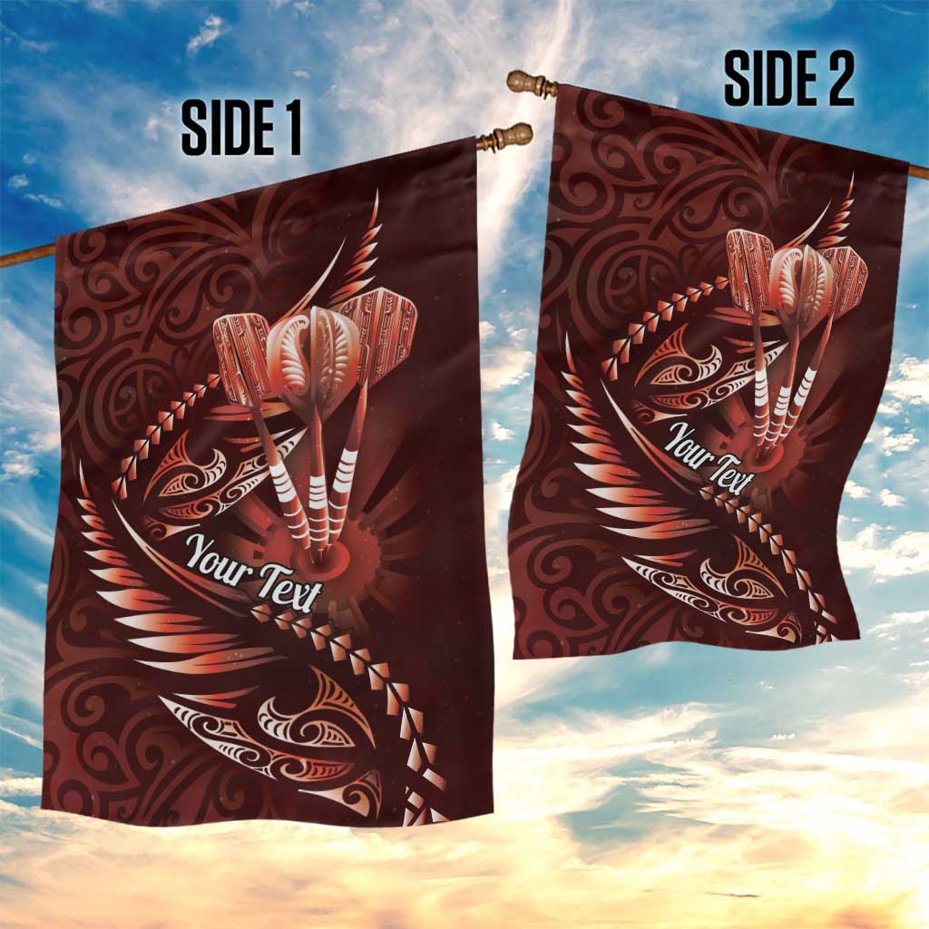 Personalised All Red New Zealand Darts Garden Flag Aoteroa Fern Maori Galaxy Style LT14 - Polynesian Pride