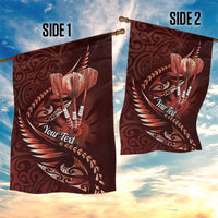 Personalised All Red New Zealand Darts Garden Flag Aoteroa Fern Maori Galaxy Style LT14 - Polynesian Pride