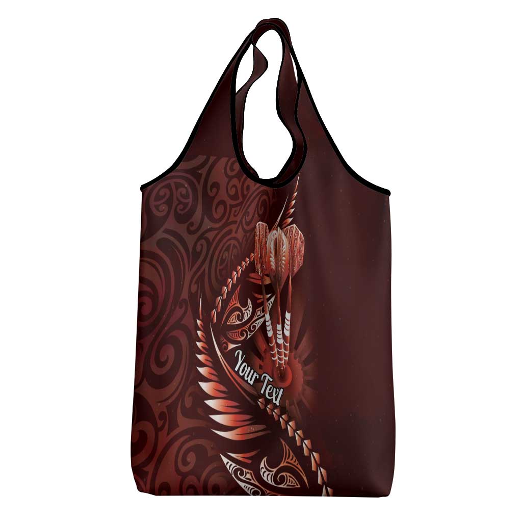 Personalised All Red New Zealand Darts Grocery Bag Aoteroa Fern Maori Galaxy Style LT14 - Polynesian Pride