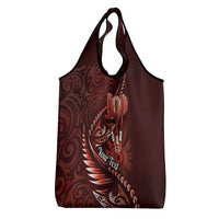 Personalised All Red New Zealand Darts Grocery Bag Aoteroa Fern Maori Galaxy Style LT14 - Polynesian Pride
