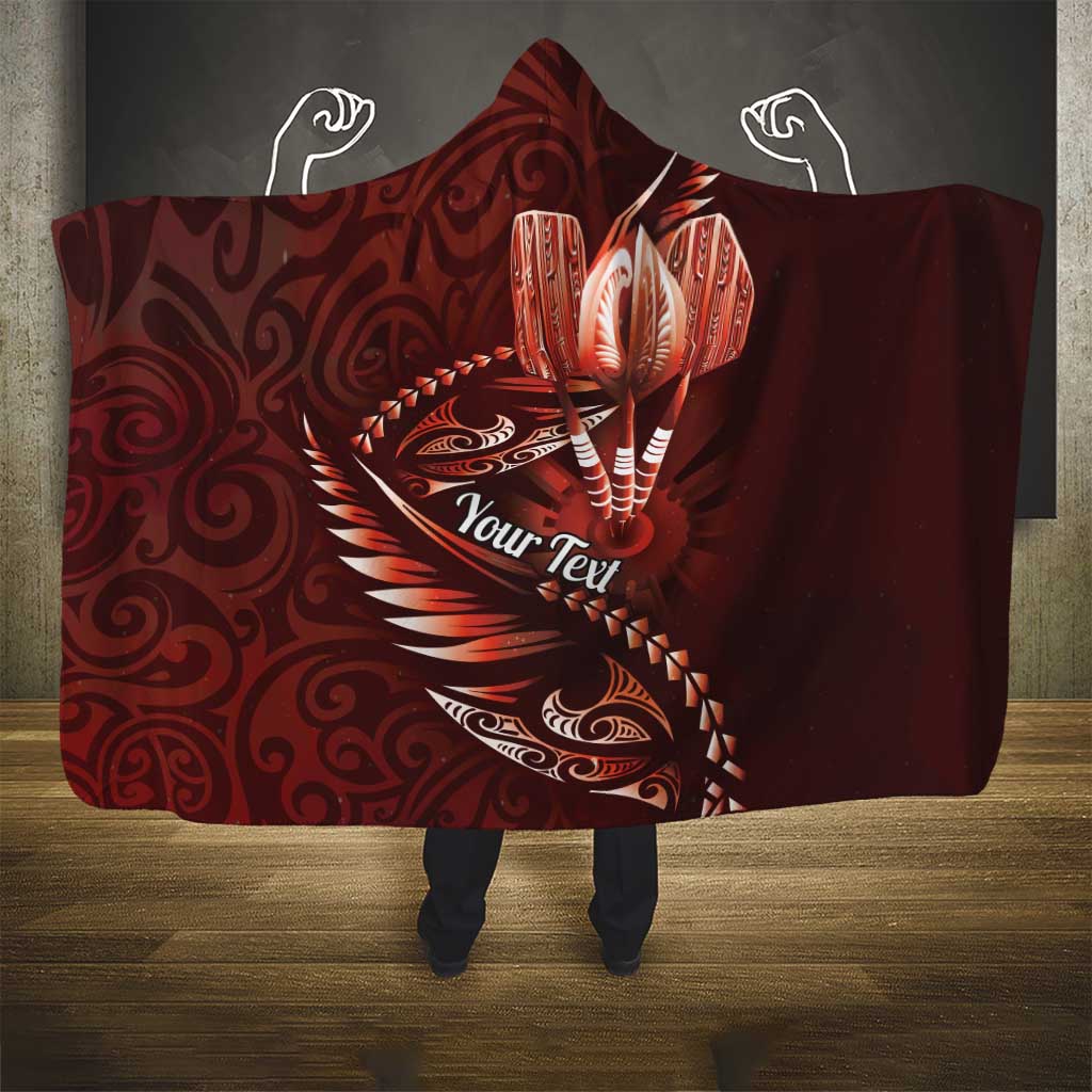 Personalised All Red New Zealand Darts Hooded Blanket Aoteroa Fern Maori Galaxy Style LT14 - Polynesian Pride