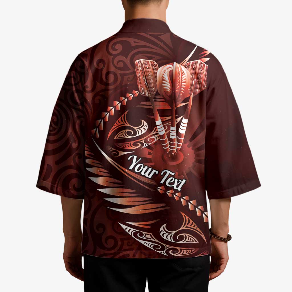 Personalised All Red New Zealand Darts Kimono Aoteroa Fern Maori Galaxy Style - Polynesian Pride