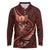 Personalised All Red New Zealand Darts Long Sleeve Polo Shirt Aoteroa Fern Maori Galaxy Style
