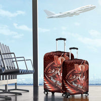 Personalised All Red New Zealand Darts Luggage Cover Aoteroa Fern Maori Galaxy Style LT14 - Polynesian Pride
