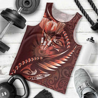 Personalised All Red New Zealand Darts Men Tank Top Aoteroa Fern Maori Galaxy Style LT14 - Polynesian Pride