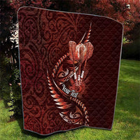 Personalised All Red New Zealand Darts Quilt Aoteroa Fern Maori Galaxy Style LT14 - Polynesian Pride