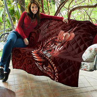Personalised All Red New Zealand Darts Quilt Aoteroa Fern Maori Galaxy Style LT14 - Polynesian Pride