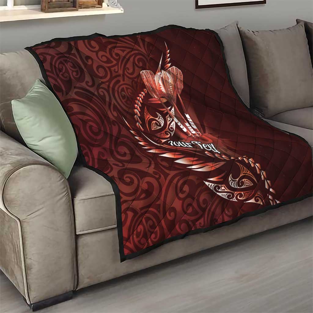 Personalised All Red New Zealand Darts Quilt Aoteroa Fern Maori Galaxy Style LT14 - Polynesian Pride