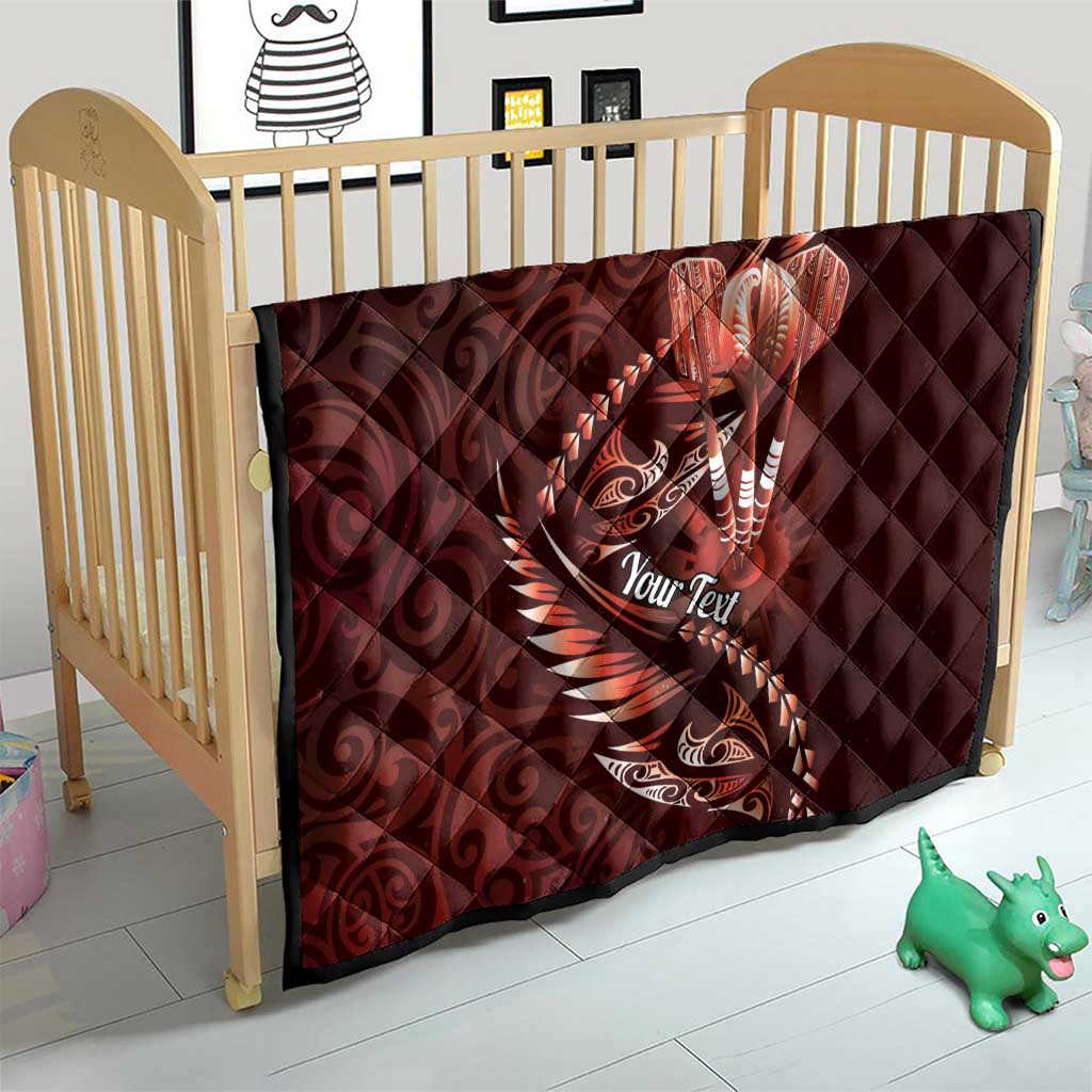 Personalised All Red New Zealand Darts Quilt Aoteroa Fern Maori Galaxy Style LT14 - Polynesian Pride
