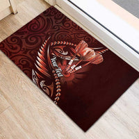 Personalised All Red New Zealand Darts Rubber Doormat Aoteroa Fern Maori Galaxy Style LT14 - Polynesian Pride