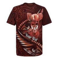 Personalised All Red New Zealand Darts Rugby Jersey Aoteroa Fern Maori Galaxy Style LT14 - Polynesian Pride