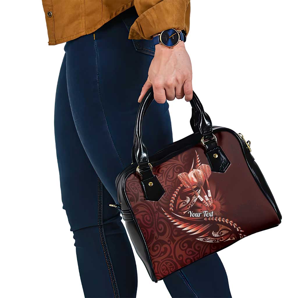 Personalised All Red New Zealand Darts Shoulder Handbag Aoteroa Fern Maori Galaxy Style LT14 - Polynesian Pride