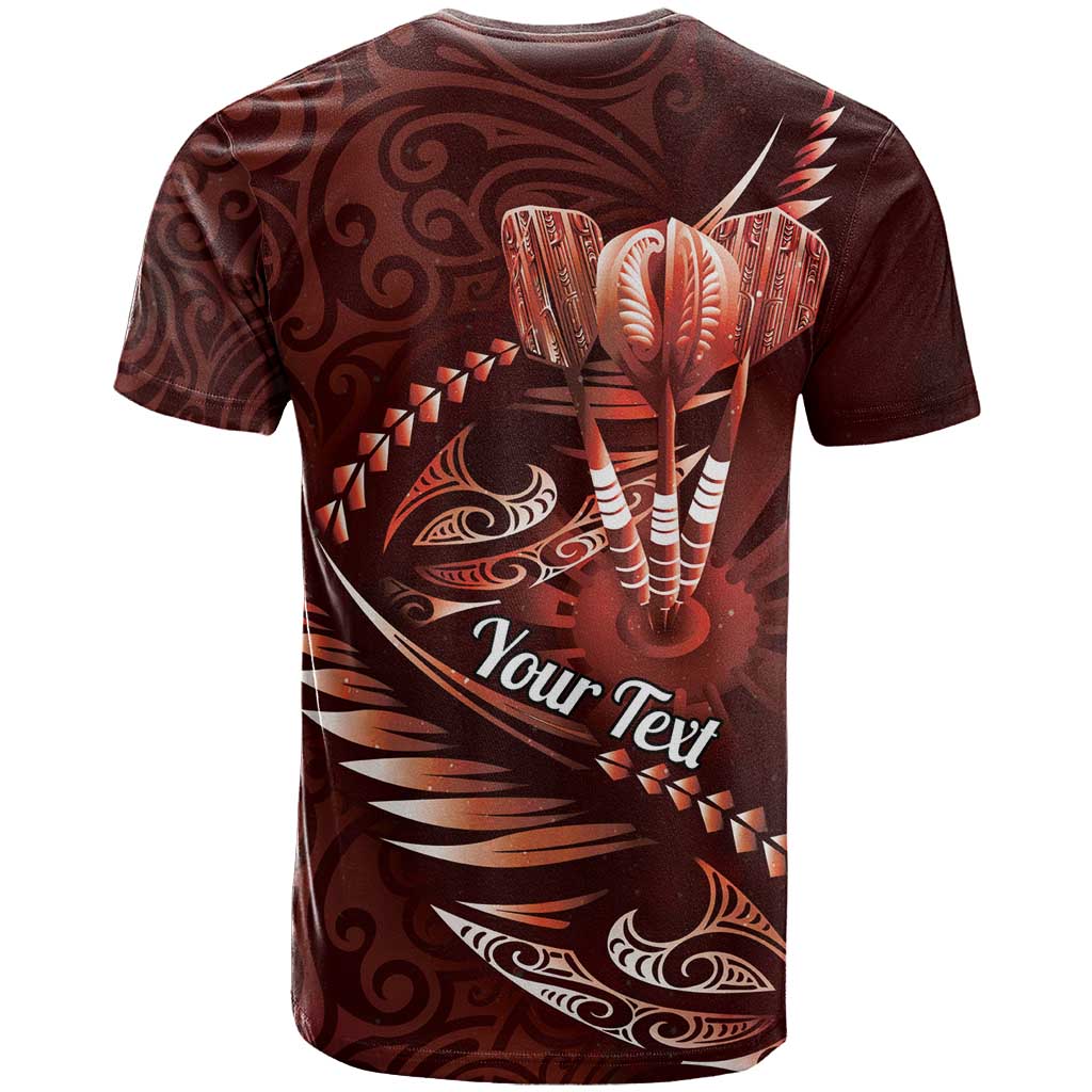 Personalised All Red New Zealand Darts T Shirt Aoteroa Fern Maori Galaxy Style LT14 - Polynesian Pride