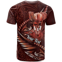 Personalised All Red New Zealand Darts T Shirt Aoteroa Fern Maori Galaxy Style LT14 - Polynesian Pride